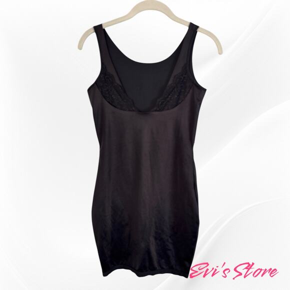 Maidenform Slip Firm Control Open Bust Body Shaper Lace Black Size L - Picture 1 of 8